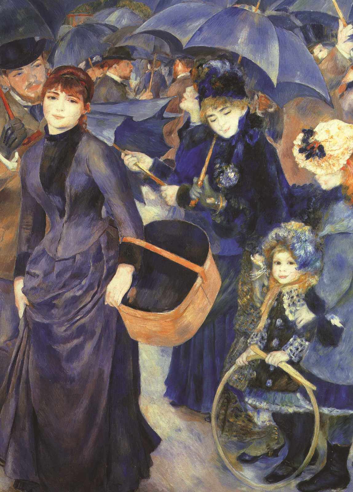 The Umbrellas - Pierre-Auguste Renoir - Greetings Card by Pierre-Auguste Renoir