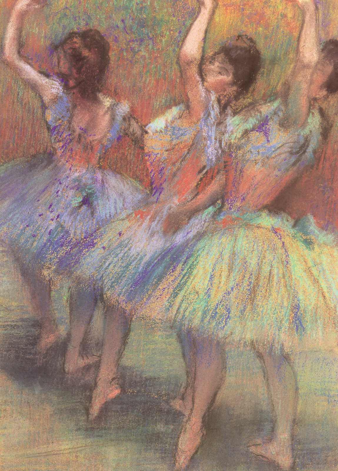 Three Dancers - Edgar Degas - Greetings Card by Edgar Degas