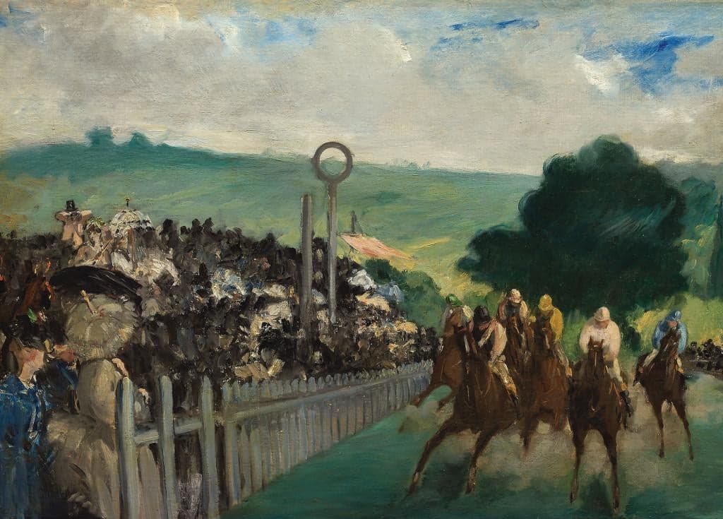 The Races at Longchamp - Édouard Manet - Greetings Card by Édouard Manet
