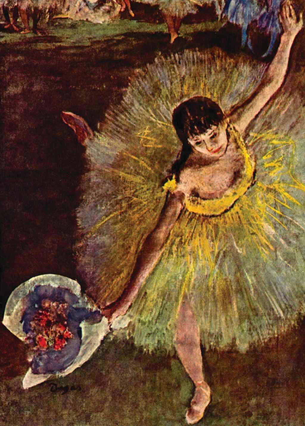 End of the Arabesque - Edgar Degas - Greetings Card by Edgar Degas