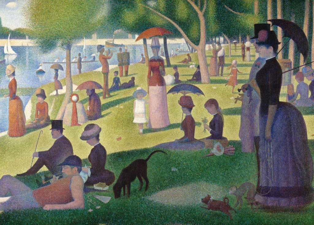 A Sunday on La Grande Jatte 1884 - Georges Seurat - Greetings Card by Georges Seurat