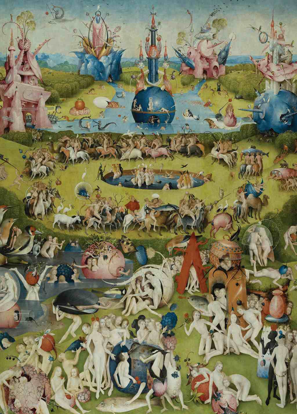 The Garden of Earthly Delights - Hieronymus Bosch - Greetings Card by Hieronymus Bosch