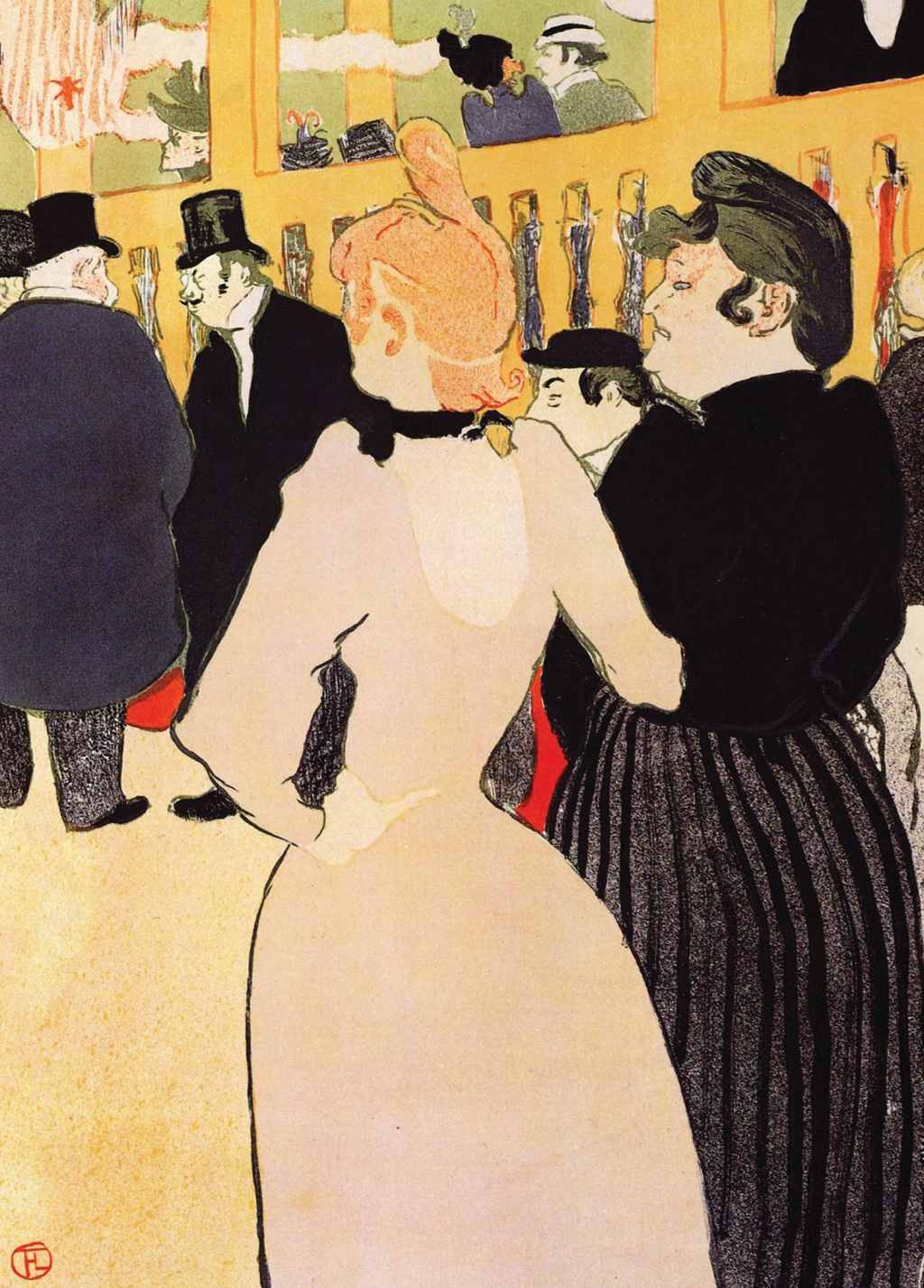 At the Moulin Rouge: La Goulue and Her Sister - Henri de Toulouse-Lautrec - Greetings Card by Henri de Toulouse-Lautrec
