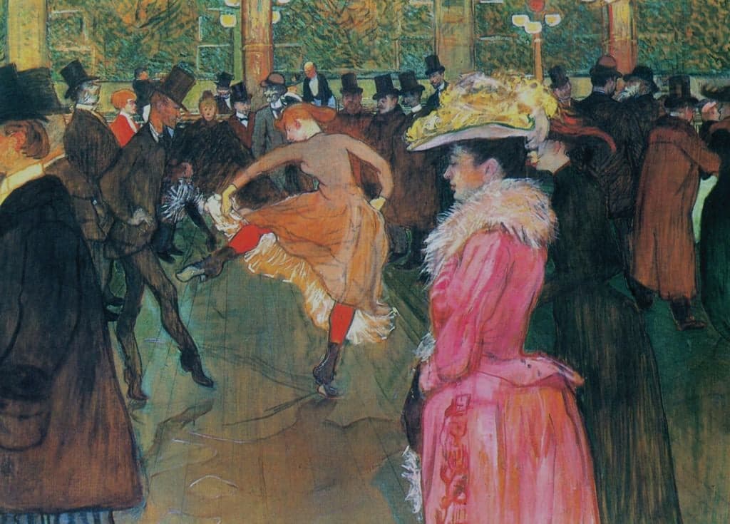 At The Moulin Rouge, The Dance - Henri de Toulouse-Lautrec - Greetings Card by Henri de Toulouse-Lautrec