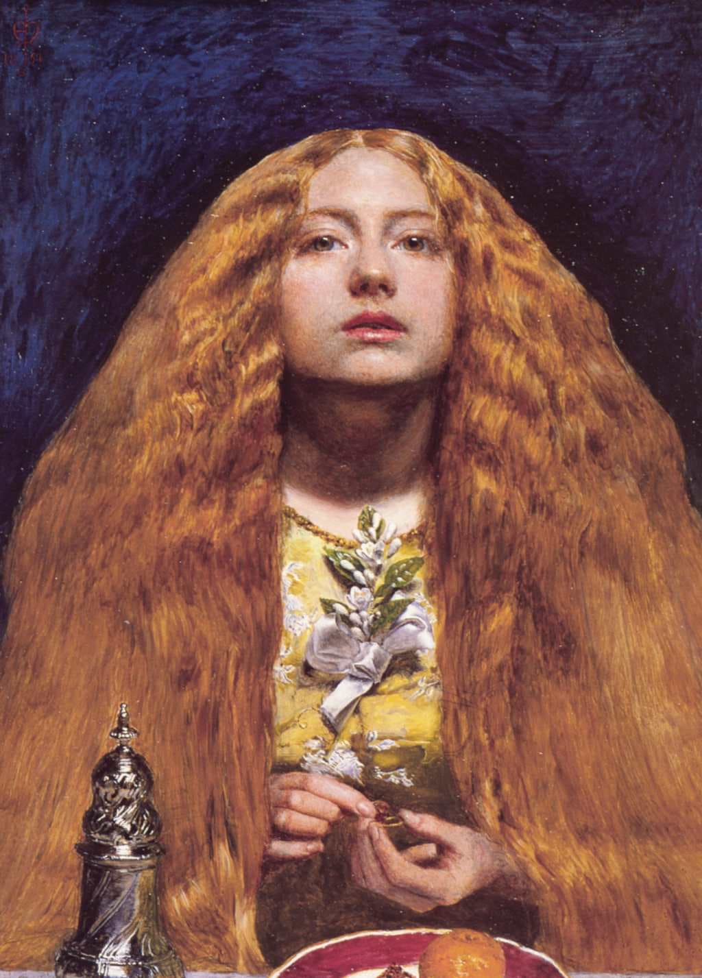 The Bridesmaid - John Everett Millais - Greetings Card by John Everett Millais