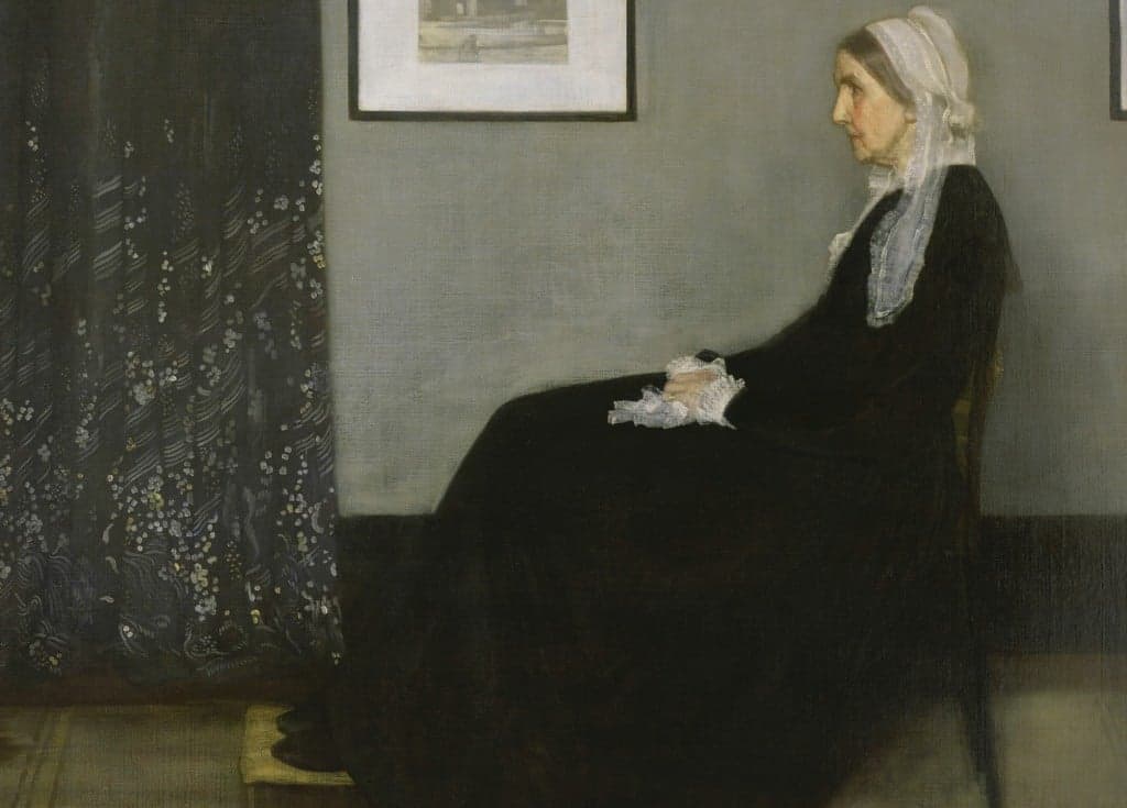 Arrangement in Grey and Black No. 1 (Portrait of the Artist's Mother) - James McNeill Whistler - Greetings Card by James McNeill Whistler