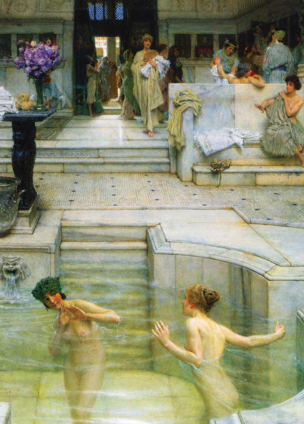A Favourite Custom - Lawrence Alma-Tadema - Greetings Card by Lawrence Alma-Tadema