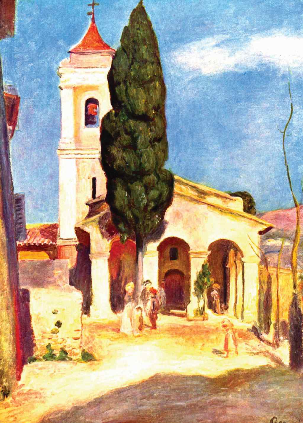 Church in Cagnes - Pierre-Auguste Renoir - Greetings Card by Pierre-Auguste Renoir