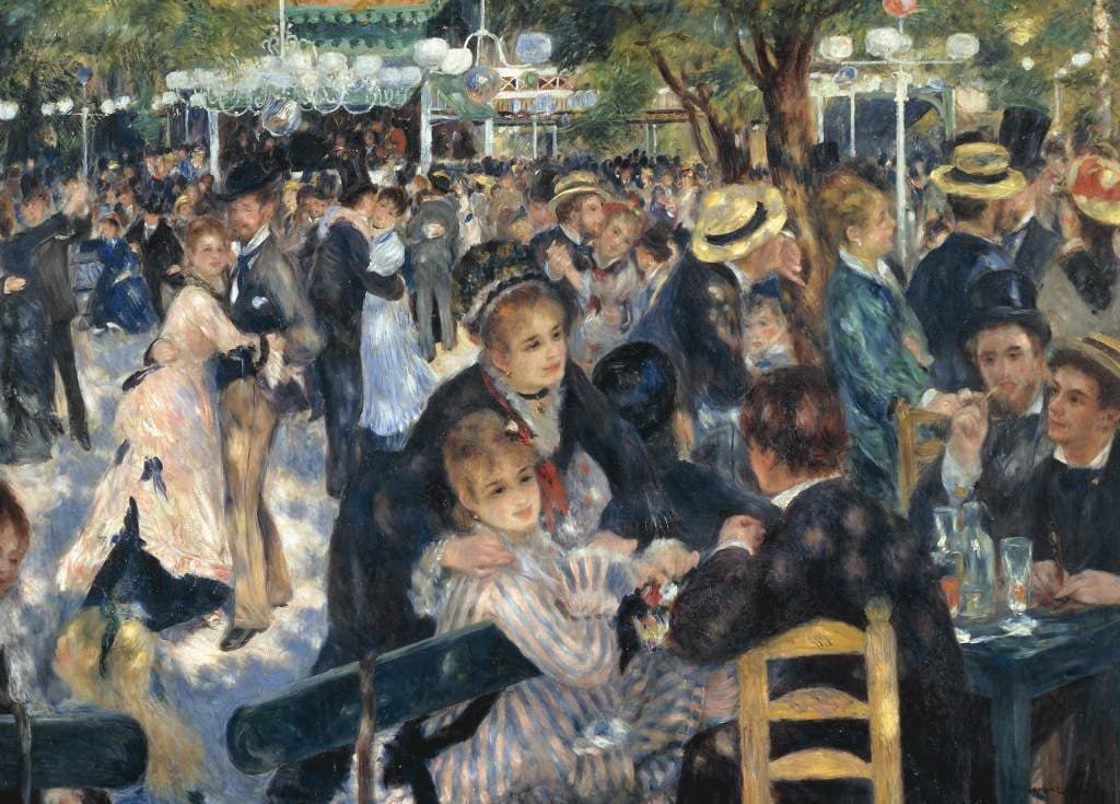 Dance at Le Moulin de la Galette - Pierre-Auguste Renoir - Greetings Card by Pierre-Auguste Renoir