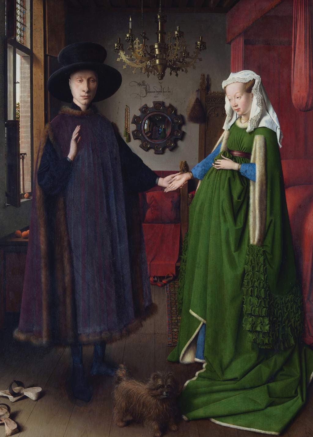 The Arnolfini Portrait - Jan Van Eyck - Greetings Card by Jan Van Eyck