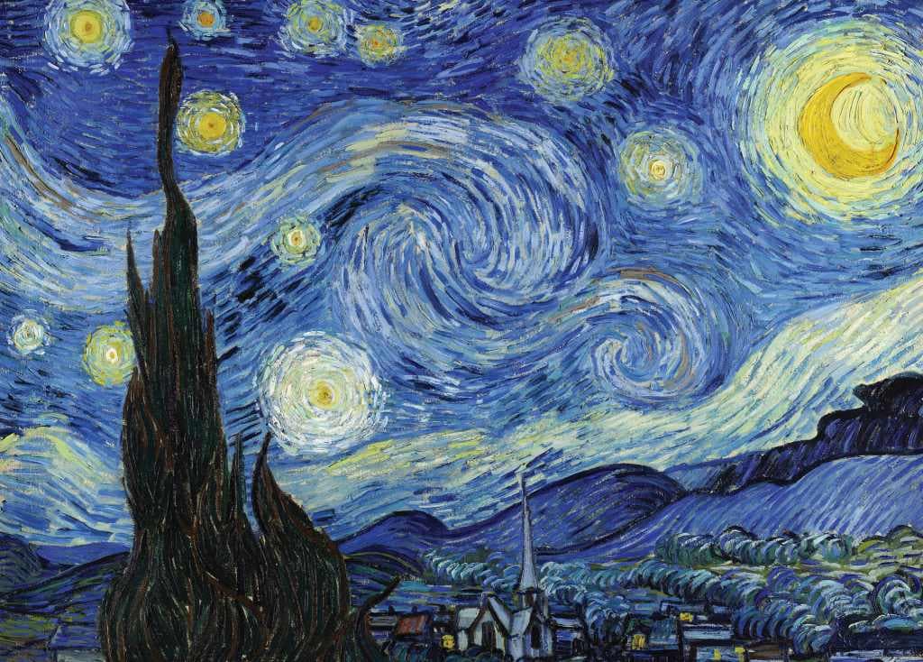 The Starry Night - Vincent Van Gogh - Greetings Card by Vincent Van Gogh