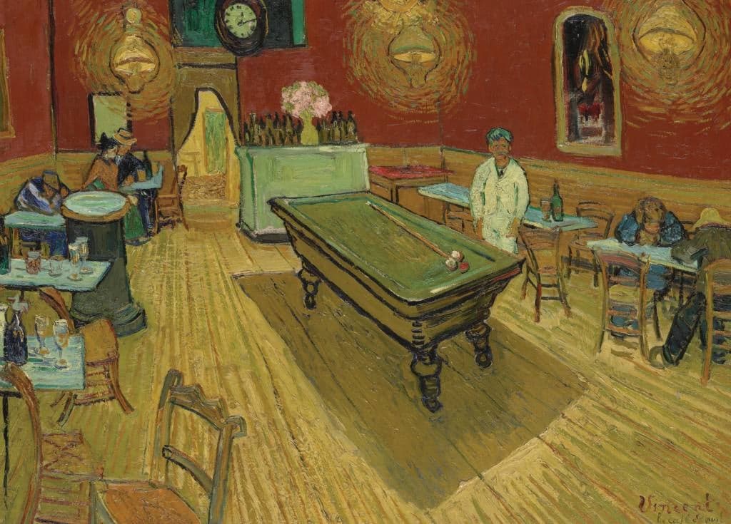 The Night Café - Vincent Van Gogh - Greetings Card by Vincent Van Gogh