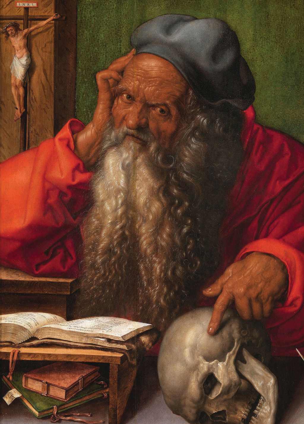 St. Jerome in His Study - Albrecht Dürer - Greetings Card by Albrecht Dürer