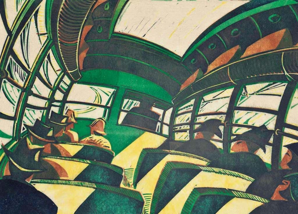 The Sunshine Roof - Cyril Power - Greetings Card by Cyril Power