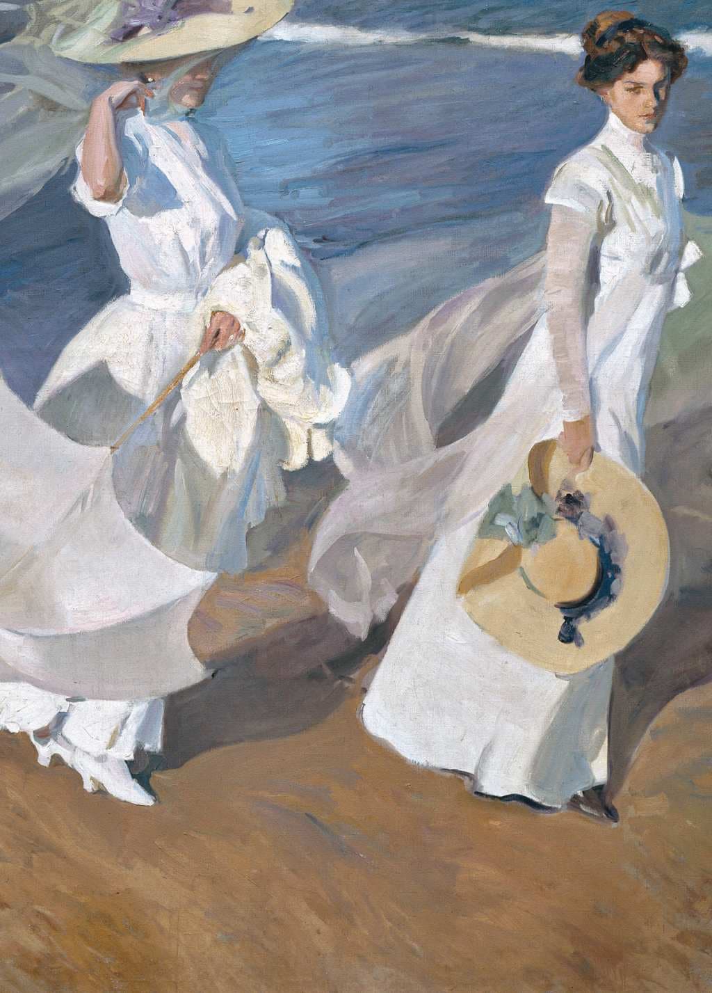 Walk on the Beach - Joaquín Sorolla - Greetings Card by Joaquín Sorolla
