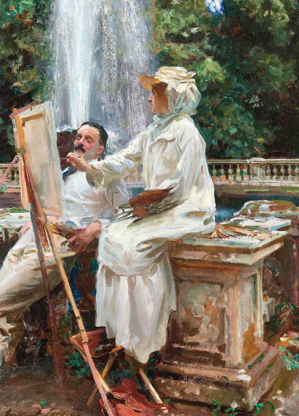 The Fountain, Villa Torlonia, Frascati, Italy - John Singer Sargent - Greetings Card by John Singer Sargent
