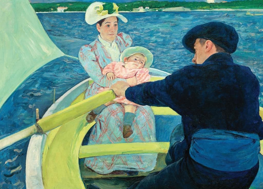 The Boating Party - Mary Cassatt - Greetings Card by Mary Cassatt