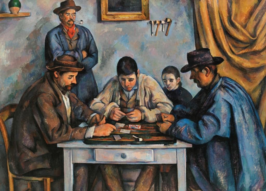 The Card Players - Paul Cézanne - Greetings Card by Paul Cézanne