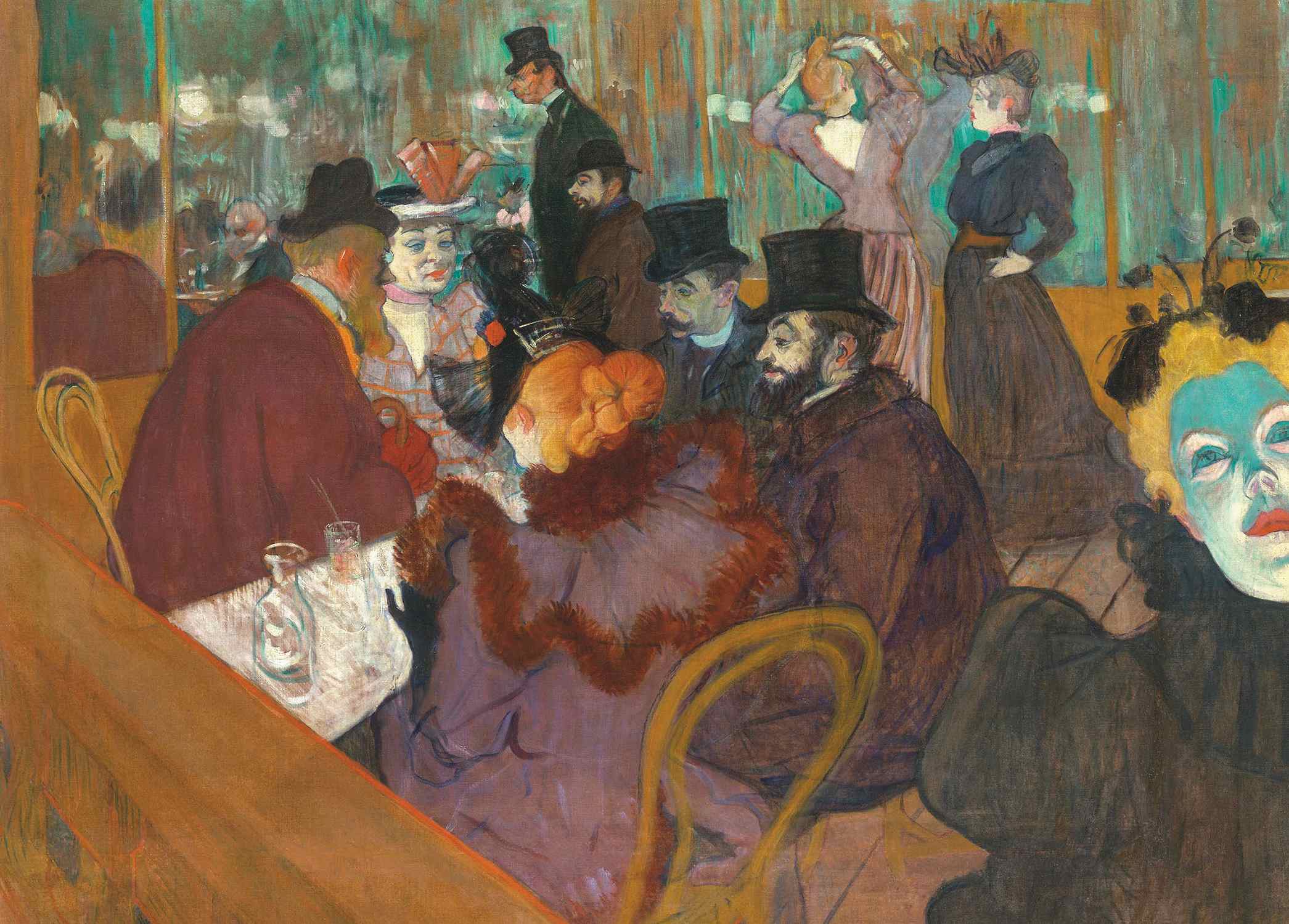 At the Moulin Rouge - Henri de Toulouse-Lautrec - Greetings Card by Henri de Toulouse-Lautrec