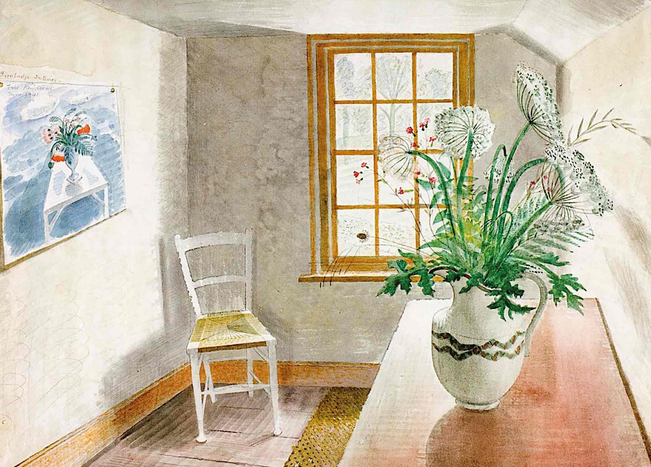 Ironbridge Interior - Eric Ravilious - Greetings Card by Eric Ravilious
