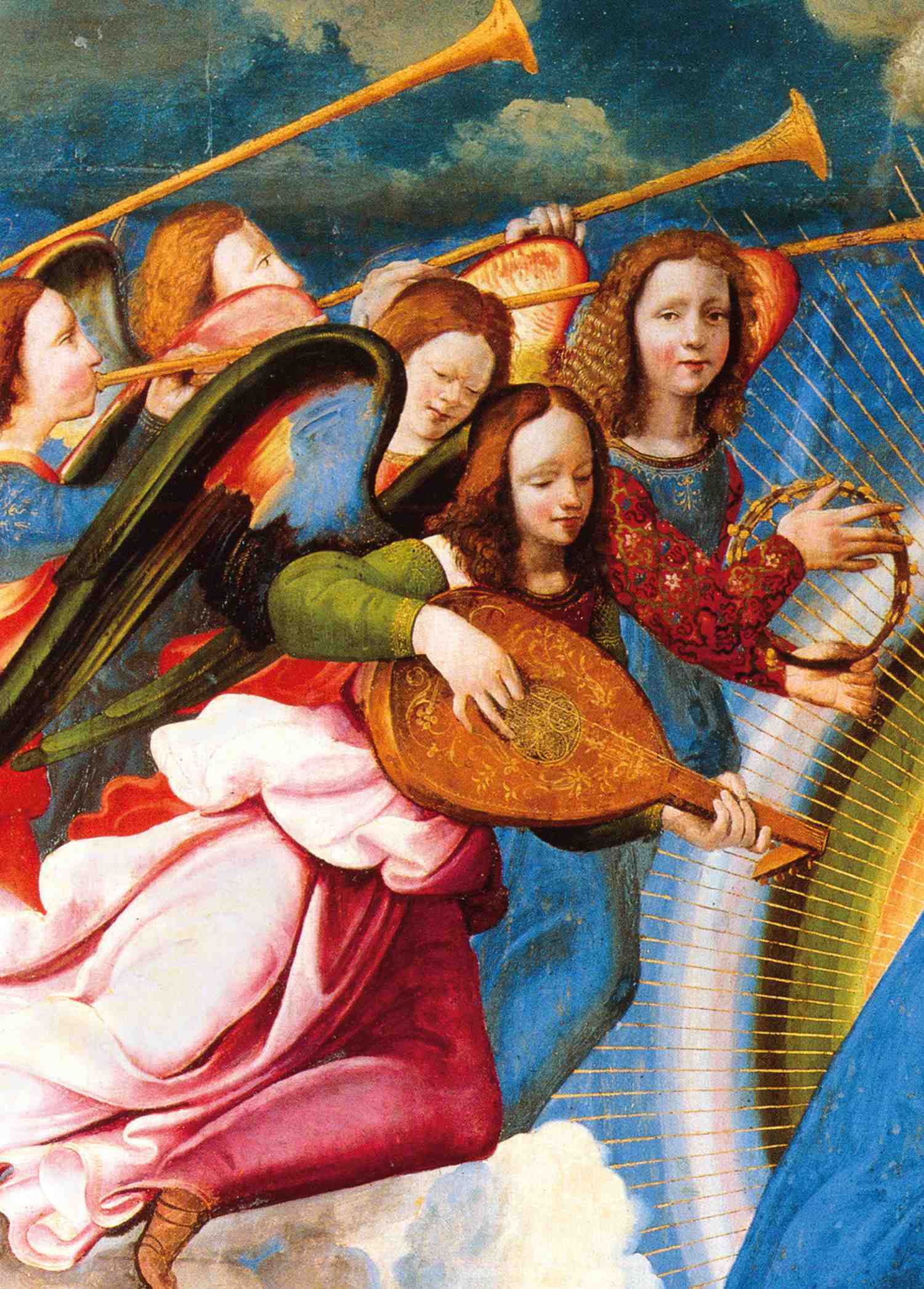 The Coronation of the Virgin with Six Saints (detail) - Ridolfo Ghirlandaio - Pack of 10 Christmas Cards by Ridolfo Ghirlandaio