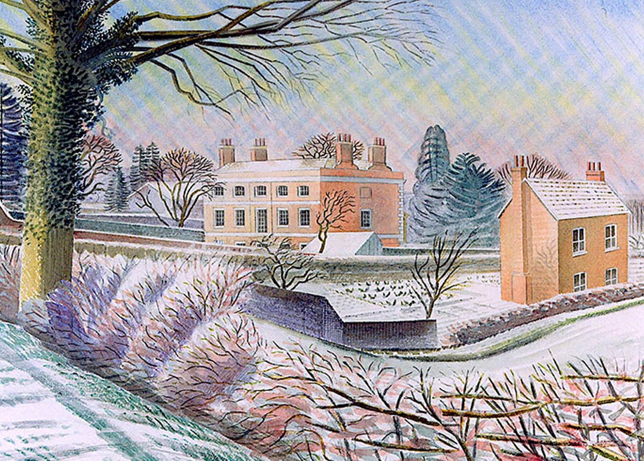 Vicarage in the Snow by Eric Ravilious
