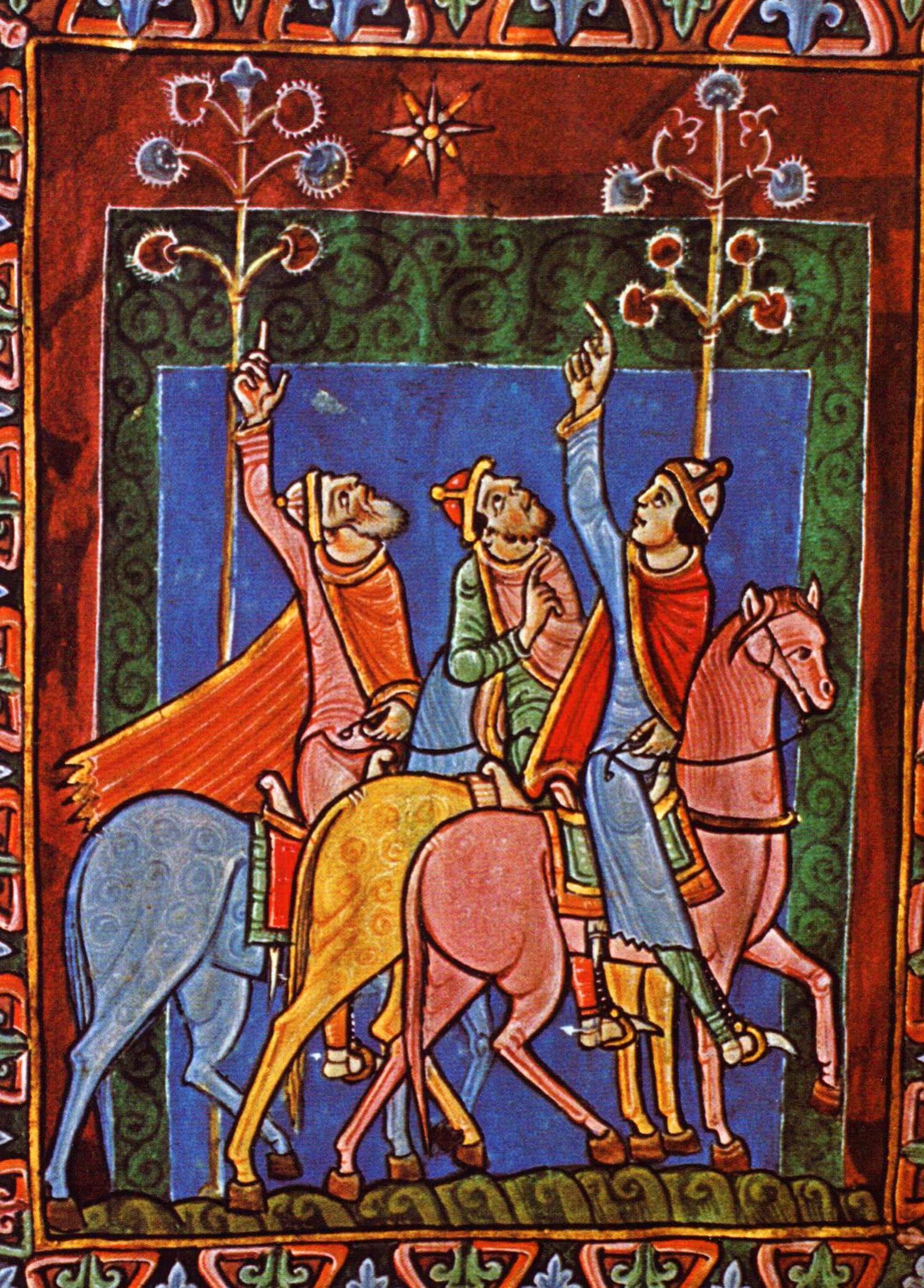 The Journey of the Magi from St. Albans Psalter by Alexis Master (attrib.)