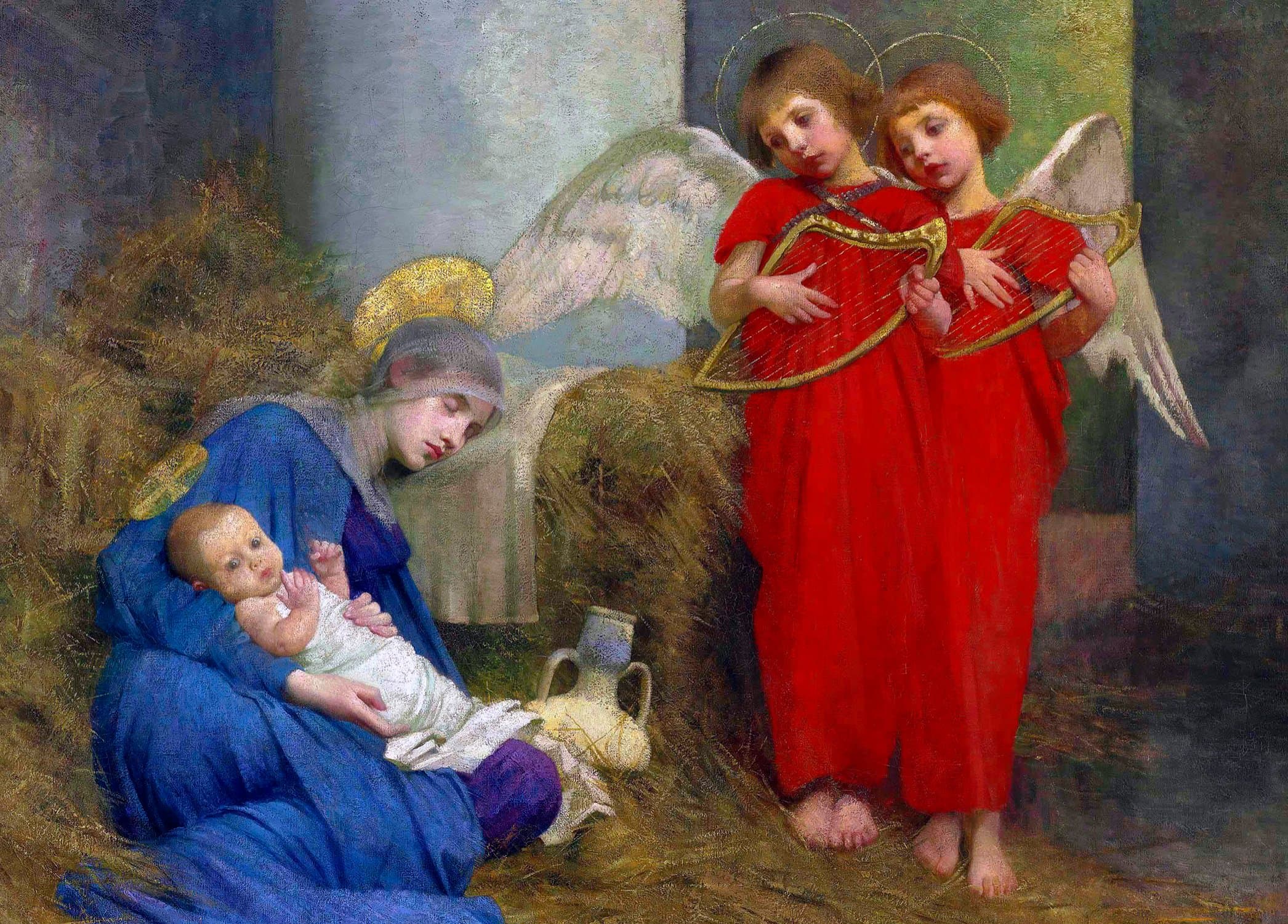 Angels Entertaining the Holy Child by Marianne Stokes